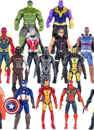 Набір фігурок 14в1 месники, 17 см - marvel, avengers, action figures