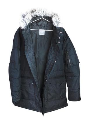Мужская зимняя куртка, аляска черный primark2 фото