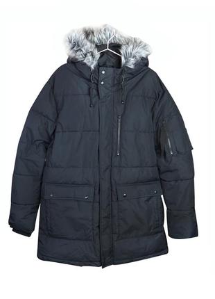 Мужская зимняя куртка, аляска черный primark1 фото