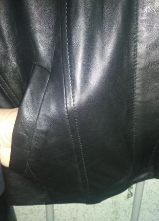 Кожаная куртка only мягкая натуральная кожа черная2 фото