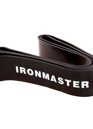 Резинка для подтягивания ironmaster эспандер-петля для фитнеса латекс черная2 фото