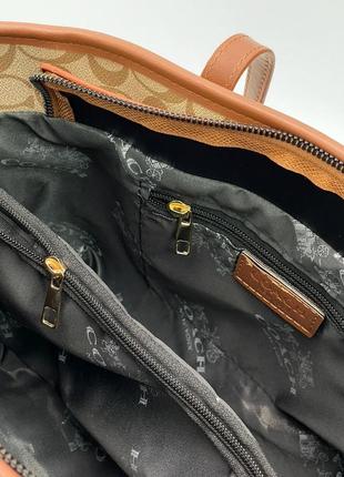 Женская вместительная коричневая сумка с ручками coach 🆕 большая сумка6 фото