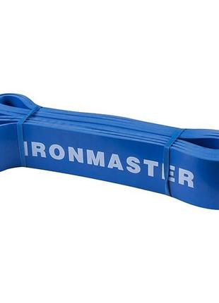 Резинка для подтягивания ironmaster эспандер-петля для фитнеса латекс синяя1 фото