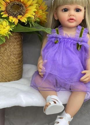 Лялька реборн 55 см силіконова npk doll