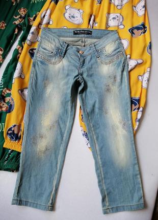 Нові джинсові шорти стразах деякі стрази відсутні ціна виставлена нижче закупівельної розмір на бирц4 фото