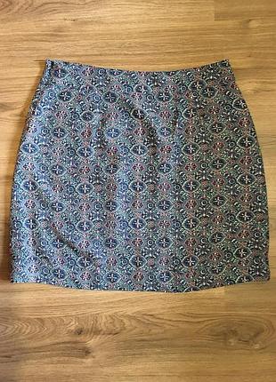 Натуральная юбка в принт,30%лён,fat face