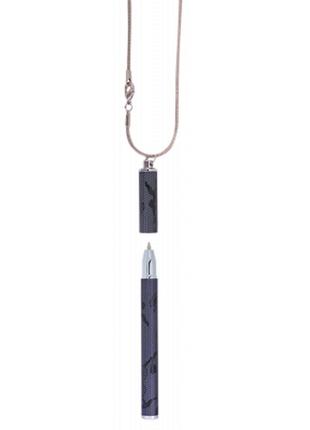 Ручка шариковая langres с цепочкой lace черный корпус в подарочном футляре (ls.402027-01)