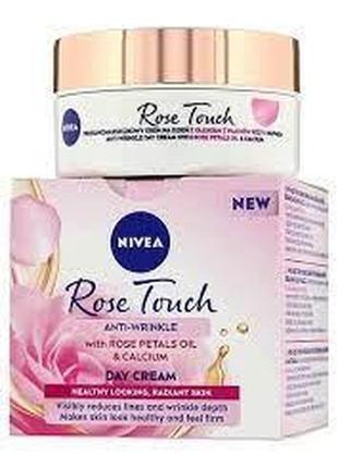 Nivea rose touch денний крем для обличчя проти зморшок, 50мл