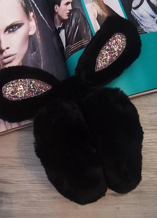 Навушники теплі з кролячими вушками мокко one size (501)9 фото