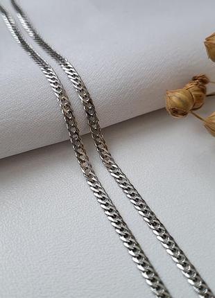 Сріблястий ланцюжок плоский ланцюг ромб 50 см 4.97г