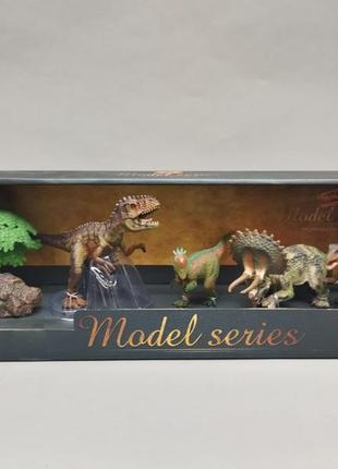 Набор динозавров триасового периода с дикорациями model series1 фото