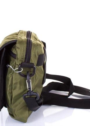 Чоловіча спортивна сумка чорна з оливковим onepolar w3088-green5 фото