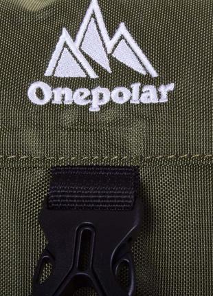 Чоловіча спортивна сумка чорна з оливковим onepolar w3088-green9 фото