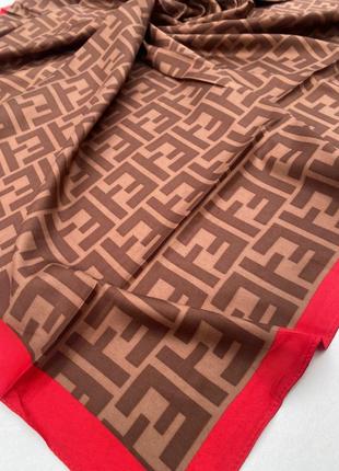 Стильна базова шовкова хустка/платок 🤍3 фото