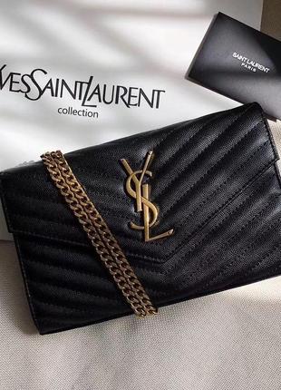 Сумка сумочка женская через плечо тренд багет мода стиль кожа шкіра ysl yves saint laurent юсл