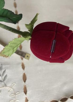 Футляр, коробочка для ювелирных изделий - в виде розы.. винтаж.2 фото