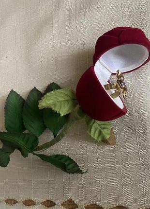 Футляр, коробочка для ювелирных изделий - в виде розы.. винтаж.5 фото