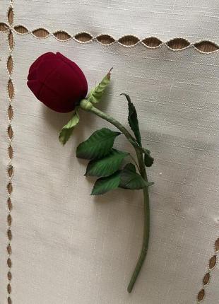 Футляр, коробочка для ювелирных изделий - в виде розы.. винтаж.8 фото