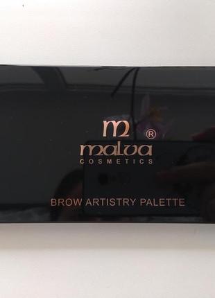 Malva cosmetics brow artistry palette палетка тени для бровей4 фото