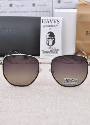 Фирменные солнцезащитные круглые очки  havvs polarized hv680412 фото