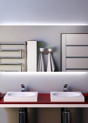 Дзеркало для ванної з підсвіткою 1200х600 мм настінне led для ванної кімнати, спальні, кафе, салону, магазину1 фото