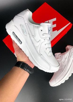 Мужские кожаные кроссовки nike air max 90#найк