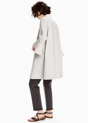 Распродажа!!! люксовое серое пальто куртка жакет/пиджак h&m с длинным рукавом