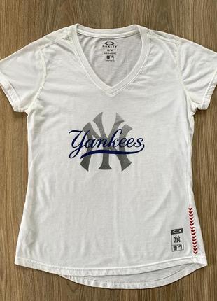 Женская оригинальная футболка с принтом oakley new york yankees2 фото