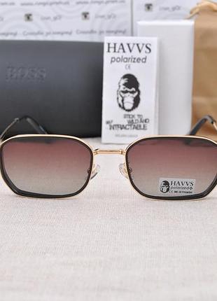 Фірмові сонцезахисні вузькі окуляри havvs polarized hv68040