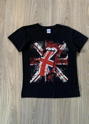 Женская винтажная хлопковая футболка с рок принтом the rolling stones1 фото