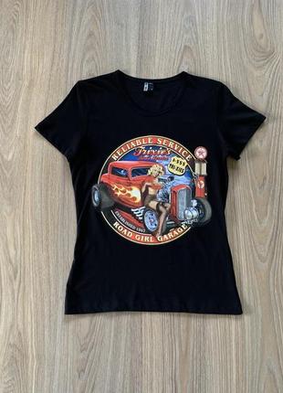 Женская хлопковая футболка с хот род принтом sonar