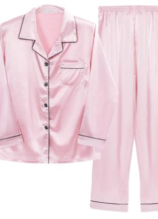 Атласная пижама костюм фламинго july's song размер xl розовый4 фото
