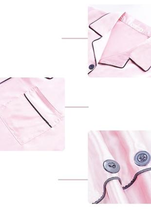 Атласная пижама костюм фламинго july's song размер xl розовый3 фото