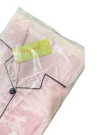 Атласная пижама костюм фламинго july's song размер xl розовый2 фото