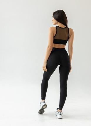 Пушап лосіни для спорту, фітнес лосини з ефектом трусиків бікіні, спортивні жіночі...