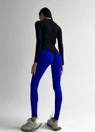 Пушап лосіни для спорту, фітнес лосини з ефектом трусиків бікіні, спортивні жіночі...