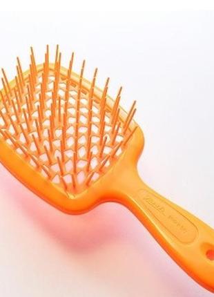 Расчёска janeke superbrush щетка для волос orange neon4 фото