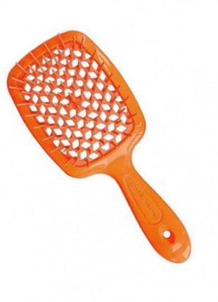 Расчёска janeke superbrush щетка для волос orange neon3 фото