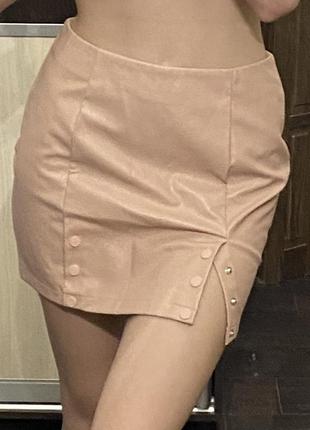 Кожаная юбка от pretty little thing2 фото