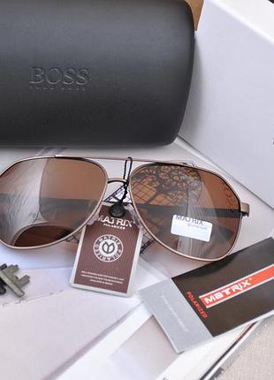 Фирменные солнцезащитные мужские очки matrix polarized mt8476 капля авиатор