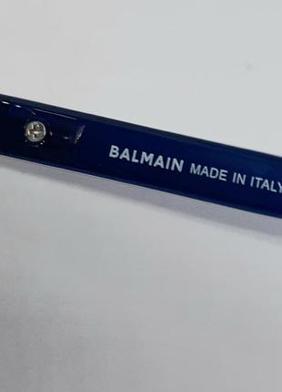 Жіночі в стилі jumpsuit balmain сонцезахисні окуляри сіро синій градієнт в срібоястому металі5 фото