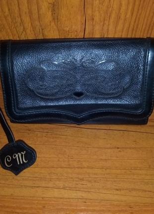 Шкіряний гаманець кошильок collard manson genuine leather