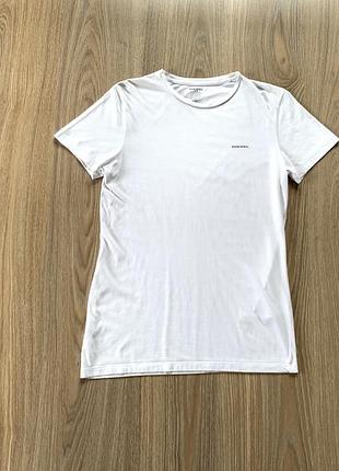 Женская хлопковая однотонная футболка diesel