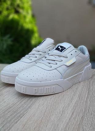 Кроссовки puma cali бежевые
