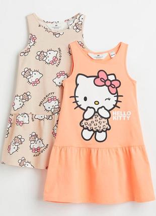 Набор детских платье сарафанов hello kitty h&amp;m на девочку 40130