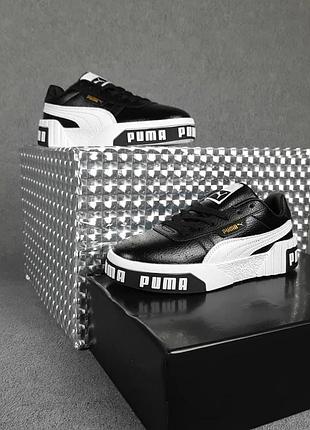 Кроссовки puma cali чёрные с белым