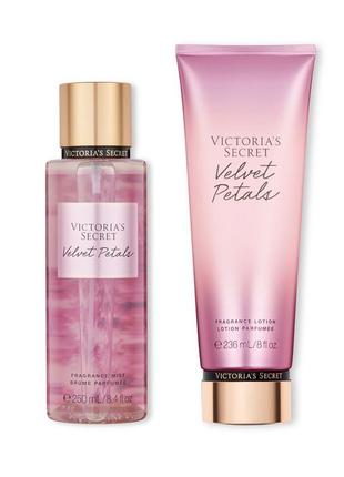 Спрей и лосьон victoria’s secret velvet petals оригинал для тела мист виктория сикрет набор вс vs