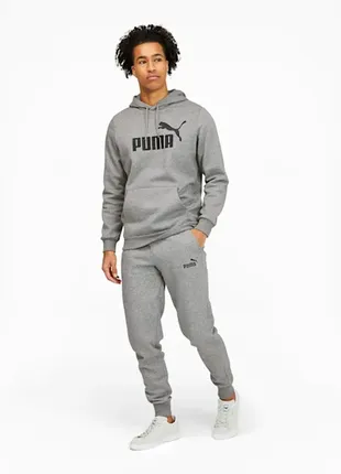 Сірі чоловічі штани puma essentials logo men's pants нові оригінал з сша2 фото