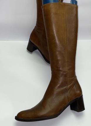 Rafaella venturini шкіряні жіночі чоботи на каблуку 36-й розмір5 фото
