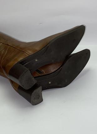 Rafaella venturini шкіряні жіночі чоботи на каблуку 36-й розмір7 фото